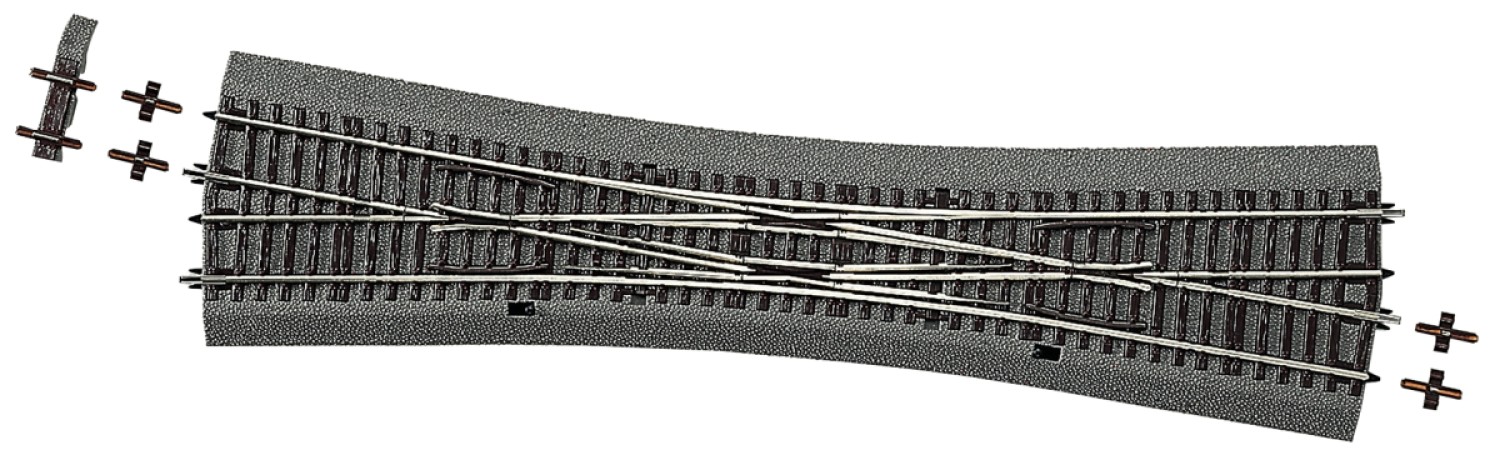 Roco 42549 H0 Doppelkreuzungsweiche 10° mit Bettung 