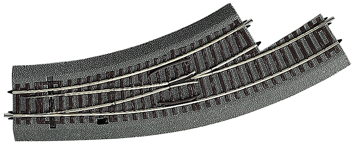 Roco 42556 H0 Bogenweiche links, R2/R3 mit Bettung 