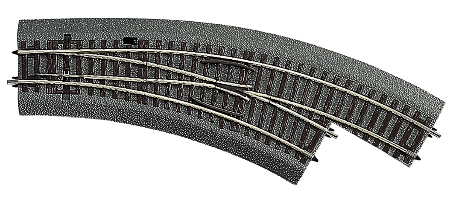 Roco 42557 H0 Bogenweiche rechts, R2/R3 mit Bettung 