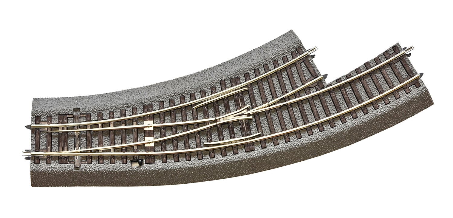 Roco 42560 H0 Bogenweiche links, R2/R3 mit Bettung 