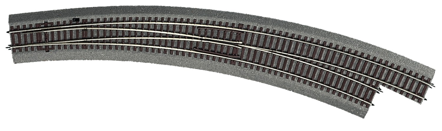Roco 42569 H0 Bogenweiche rechts, R9/R10 mit Bettung 