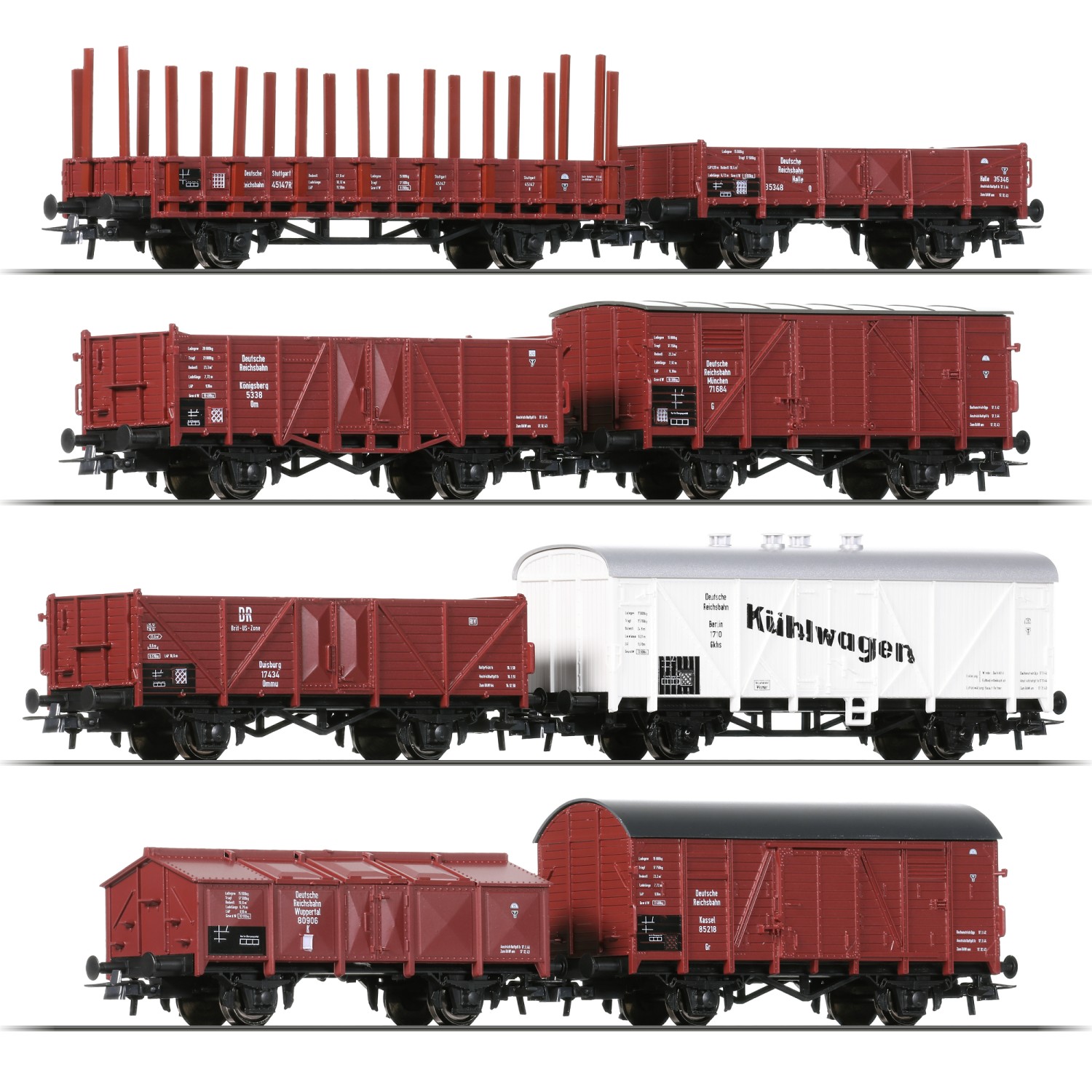 Roco 44003 H0 Güterwagen-Set der DRG 8-teilig 