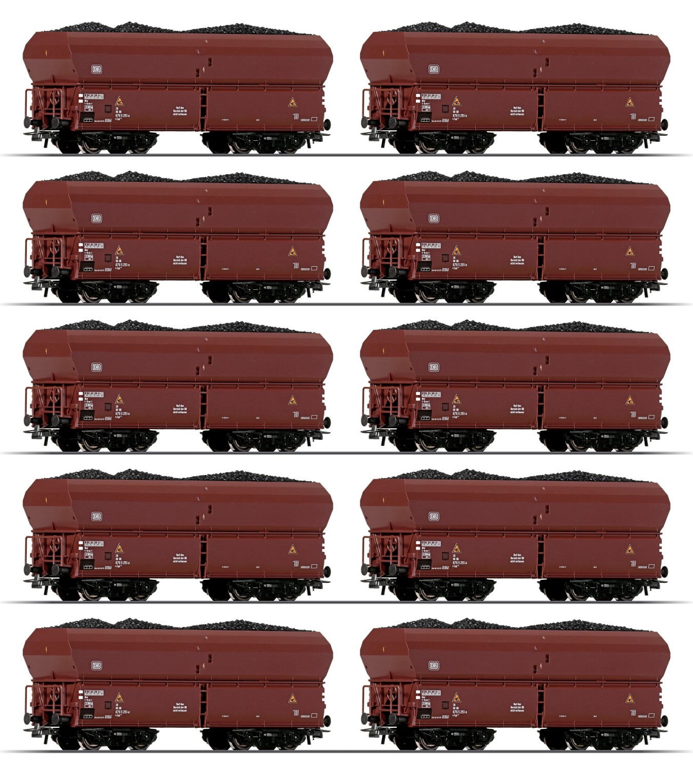 Roco 56332 H0 Selbstentladewagen, DB 10er-Set 