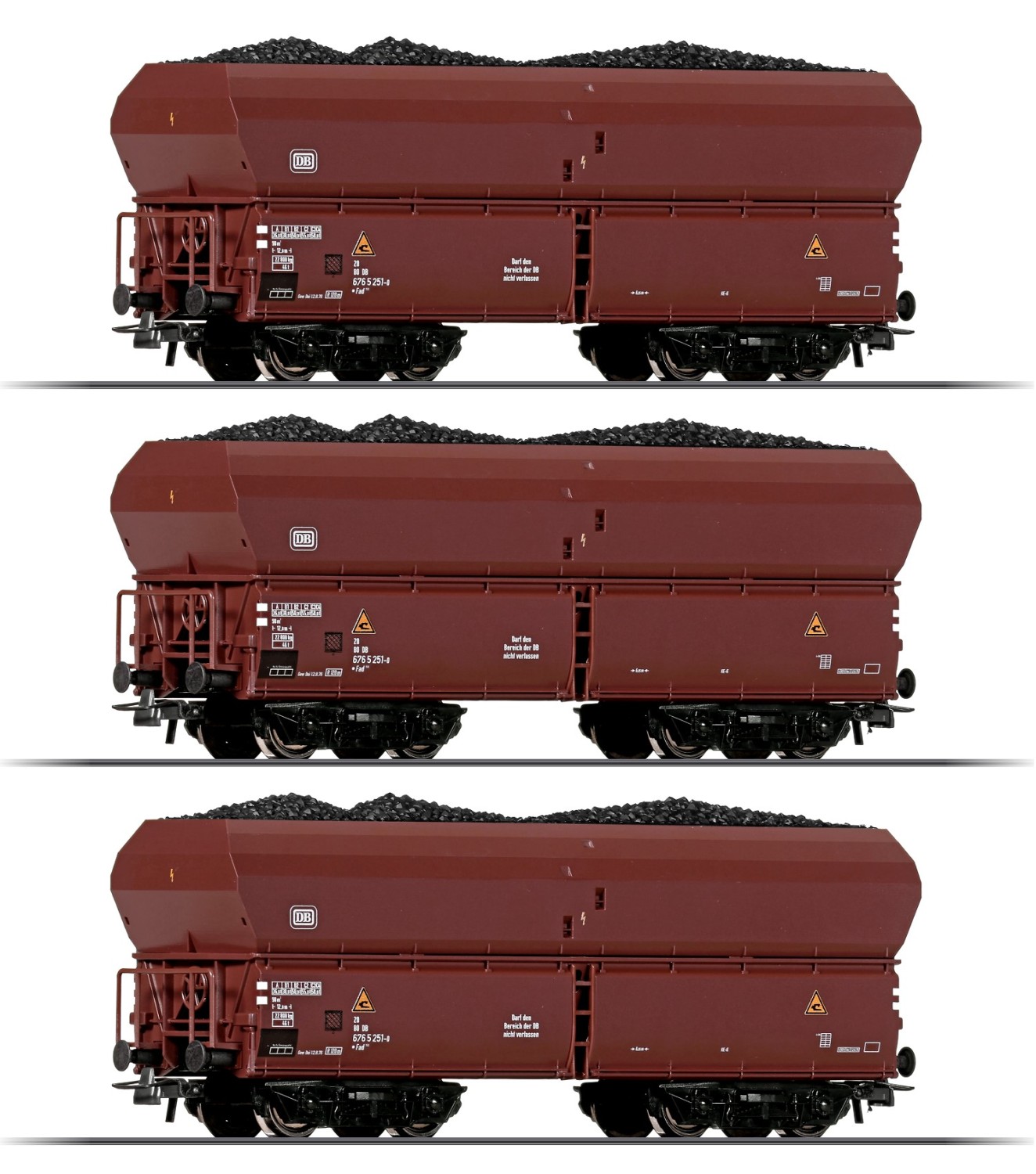 Roco 56332 H0 Selbstentladewagen, DB 3er-Set 