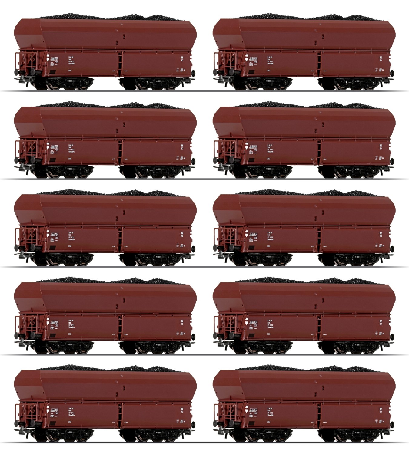 Roco 56333 H0 Selbstentladewagen, DR 10er-Set 