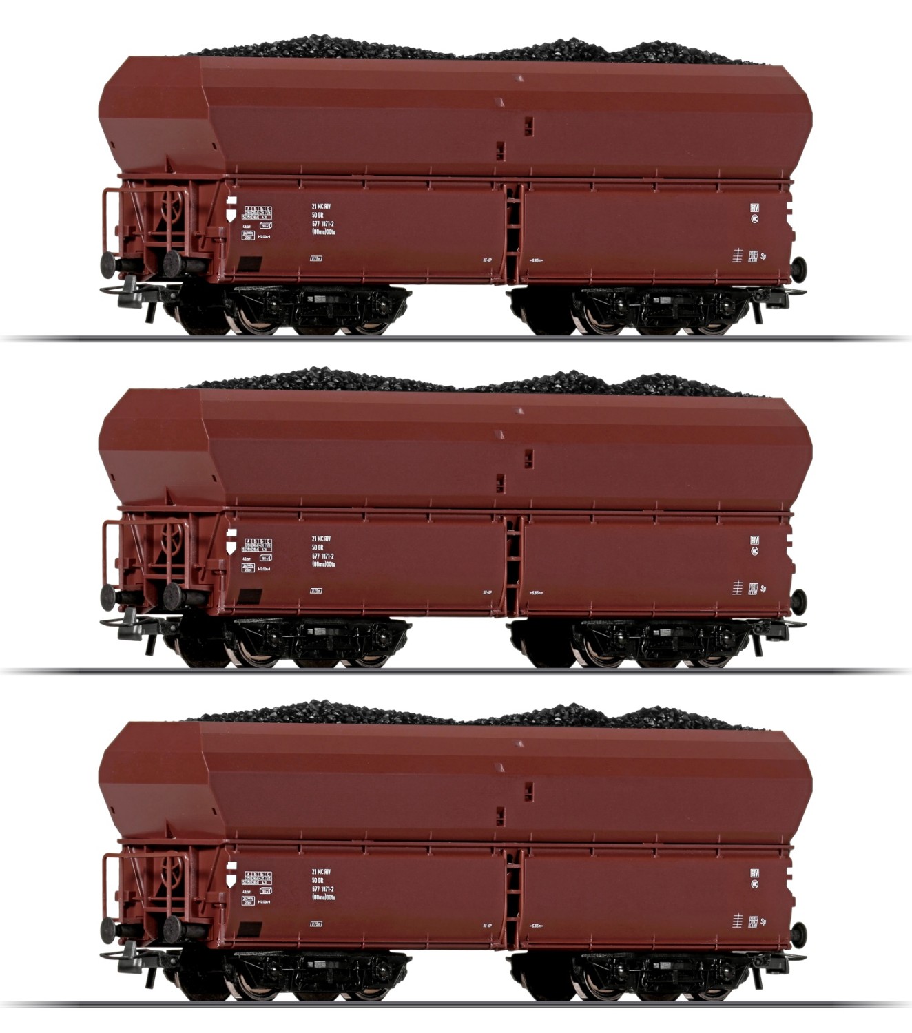 Roco 56333 H0 Selbstentladewagen, DR 3er-Set 