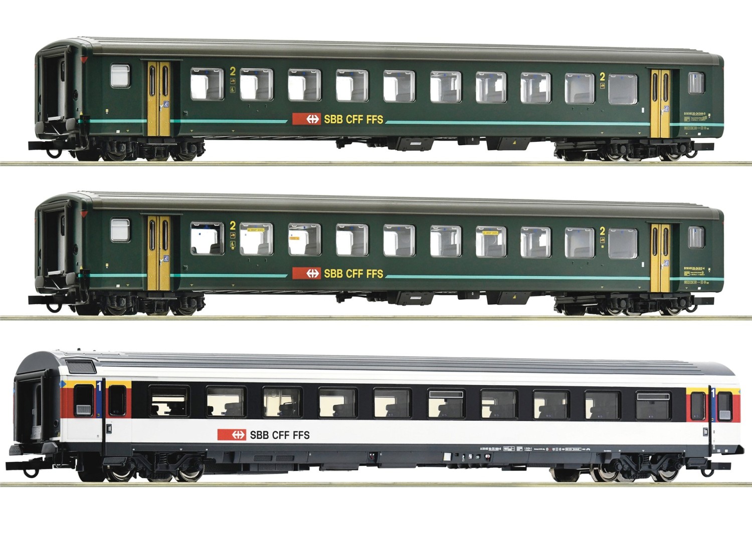 Roco 6200022 H0 Reisezugwagen „Bözberg Interregio“, SBB 3er-Set