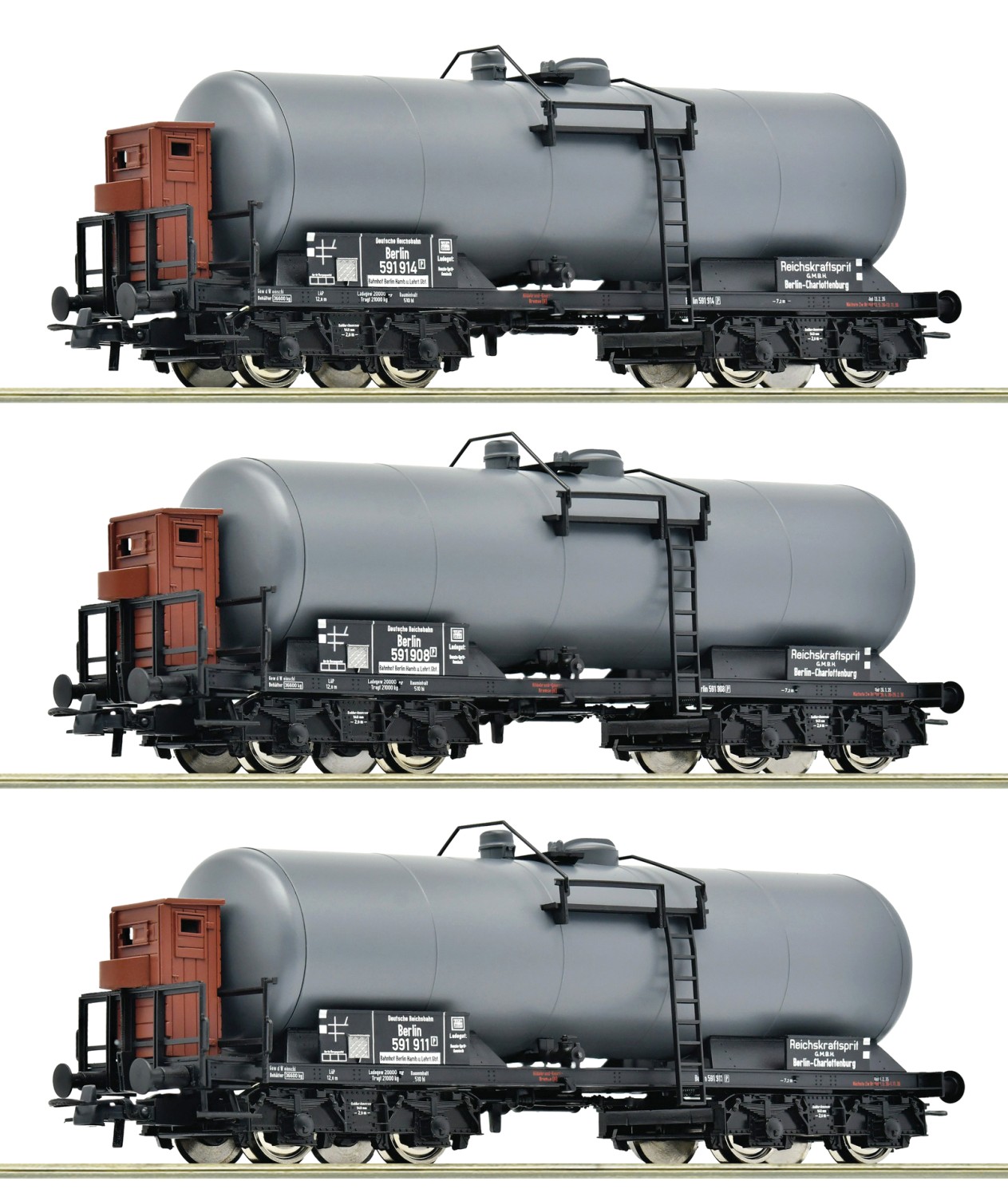 Roco 6600062 H0 Kesselwagen, DRG 3er-Set 