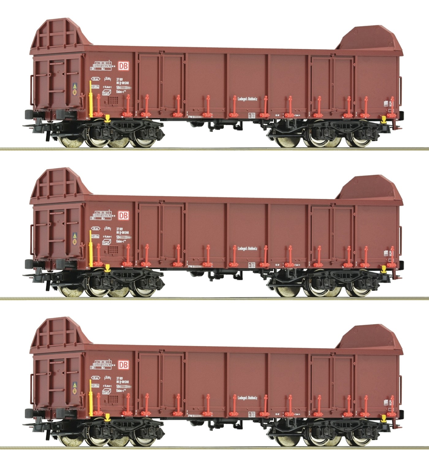Roco 6600131 H0 Offene Güterwagen, DB AG 3er-Set 