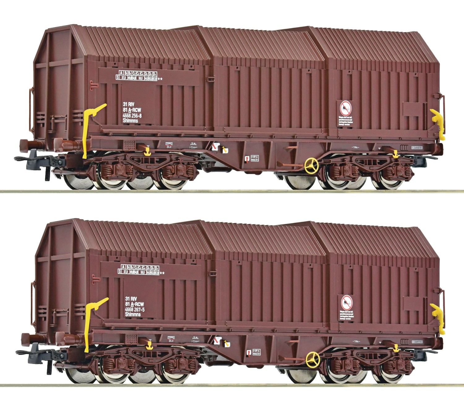 Roco 6600132 H0 Teleskophaubenwagen Shimmns, ÖBB 2er-Set 