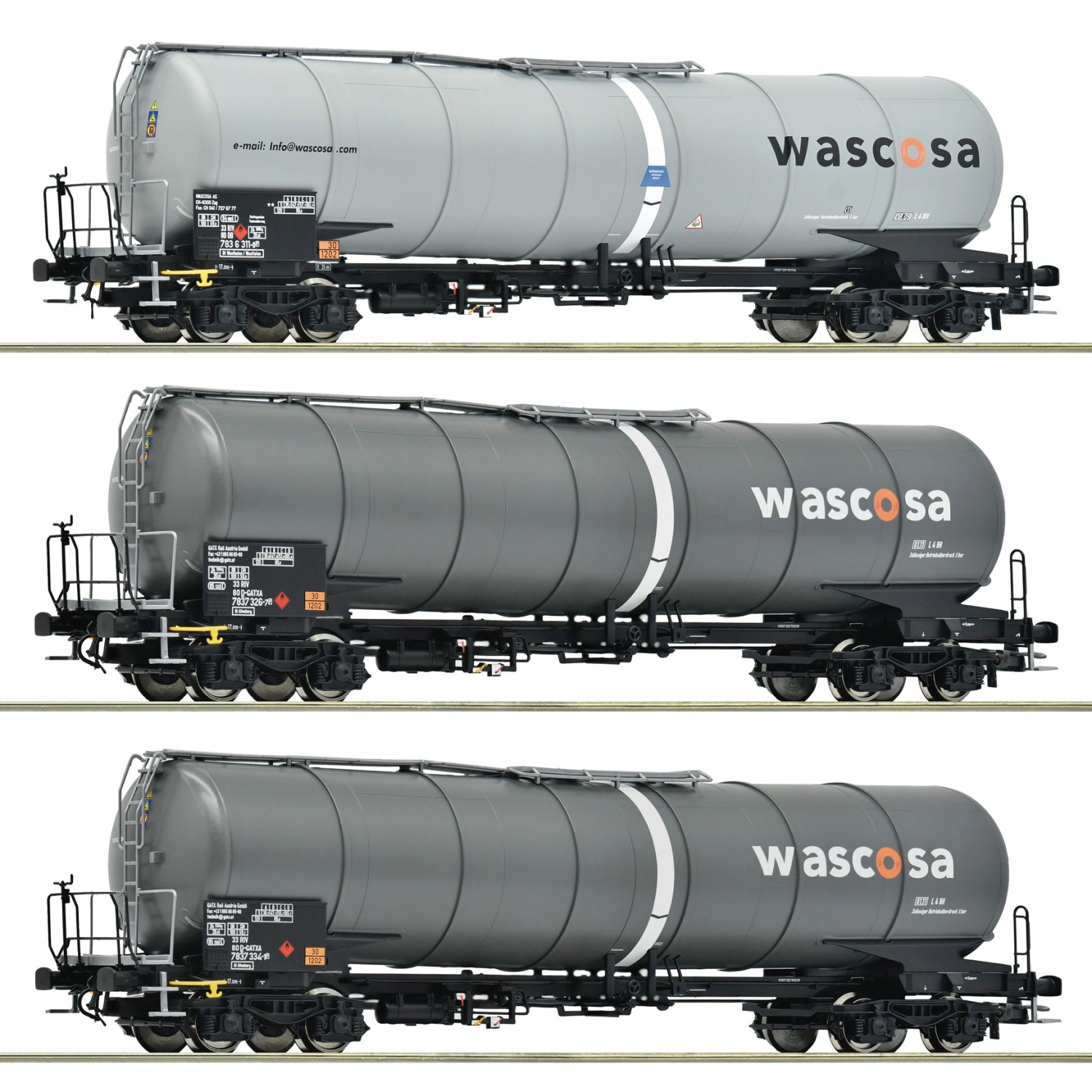 Roco 6600143 H0 Kesselwagen, Wascosa 3er-Set 