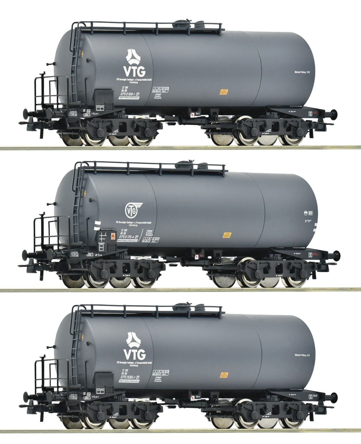 Roco 6600162 H0 Kesselwagen VTG, DB 3er-Set 
