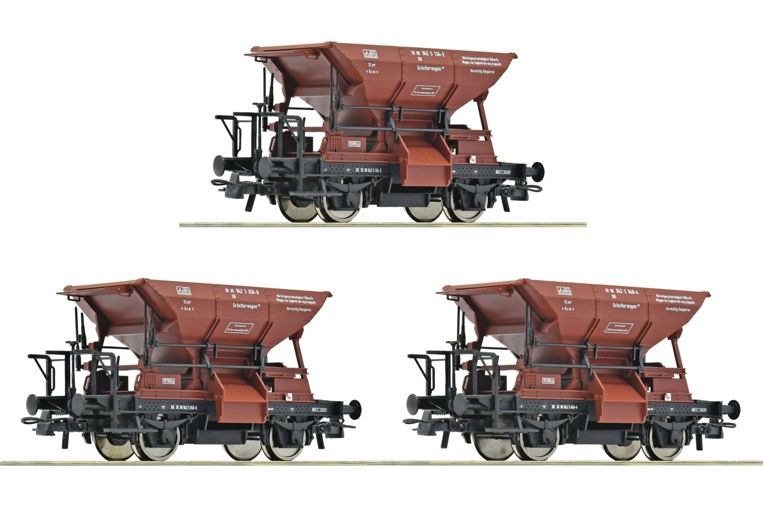Roco 6600269 H0 Talbot-Schotterwagen, DB 3er-Set 
