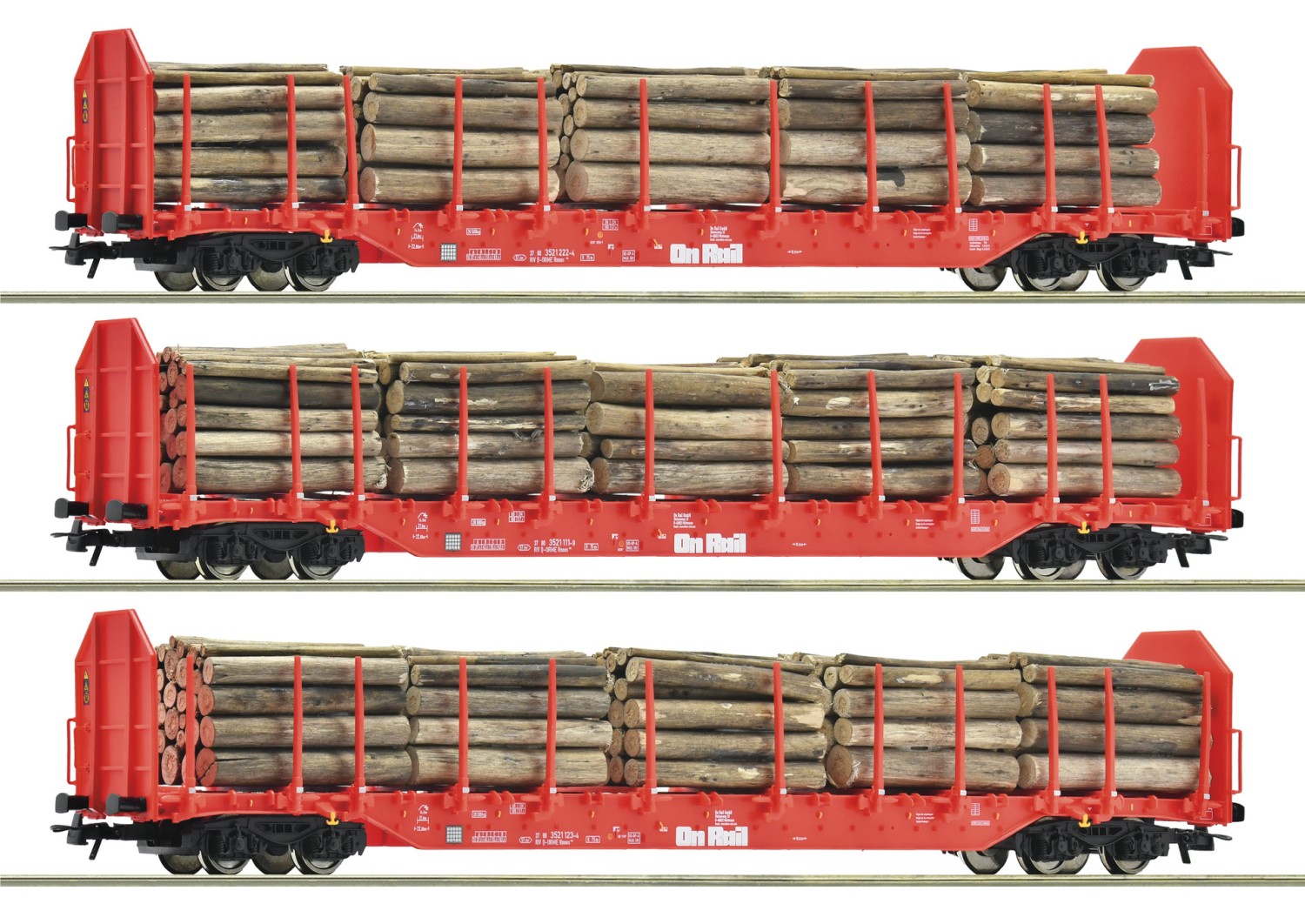 Roco 6600318 H0 Rungenwagen, OnRail 3er-Set 