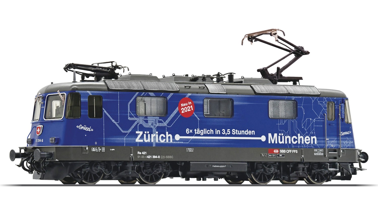 Roco 71408 H0 E-Lok Re 421 394-8, SBB "Digital+Sound" 