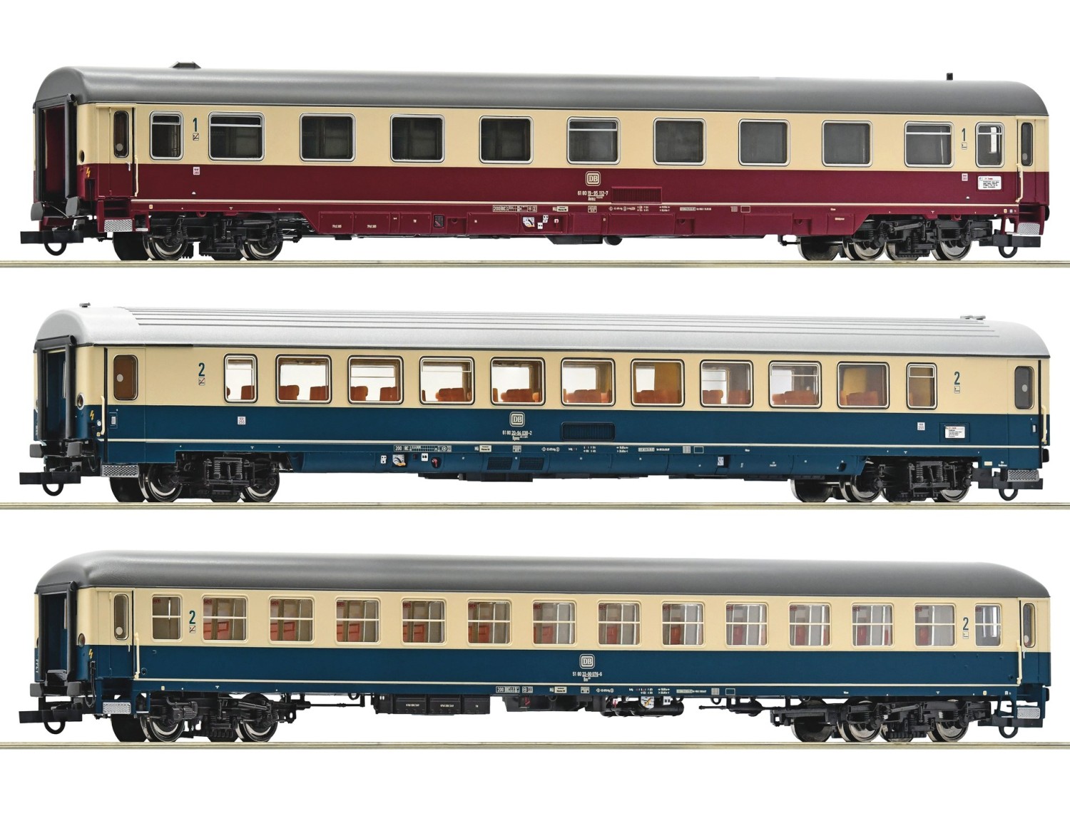 Roco 74036 H0 Schnellzugwagen „Erasmus“, DB 3er-Set 