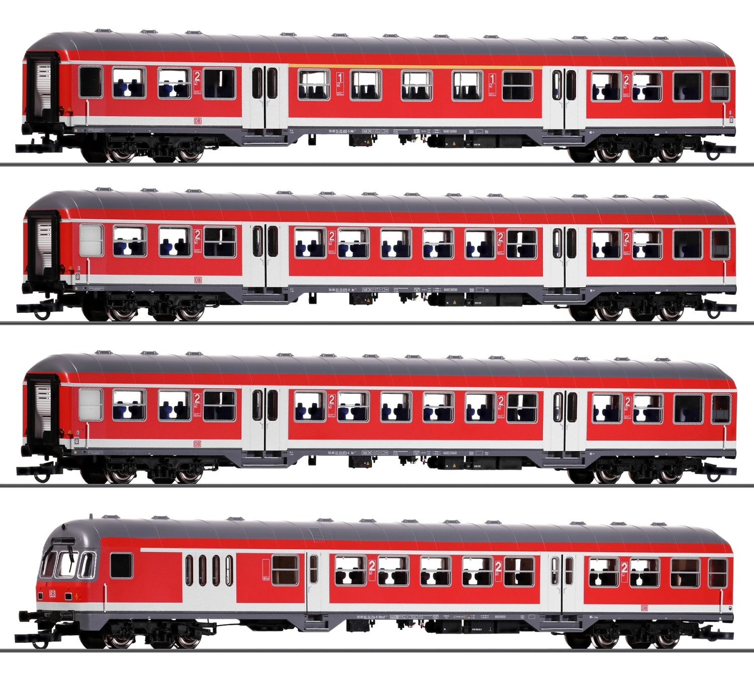 Roco 74050 H0 Nahverkehrswagen Regionalexpress, DB AG 4er-Set