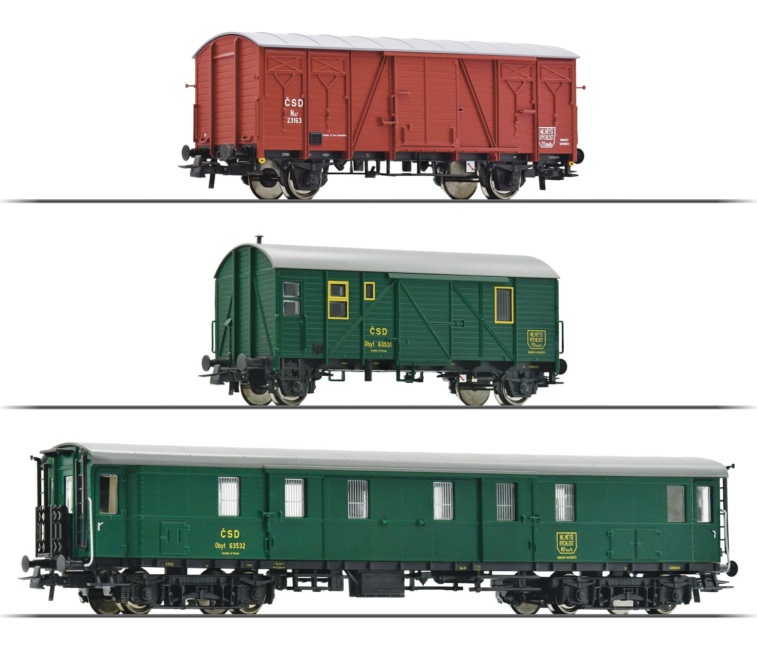 Roco 76019 H0 Bauzugwagen, CSD 3er-Set 
