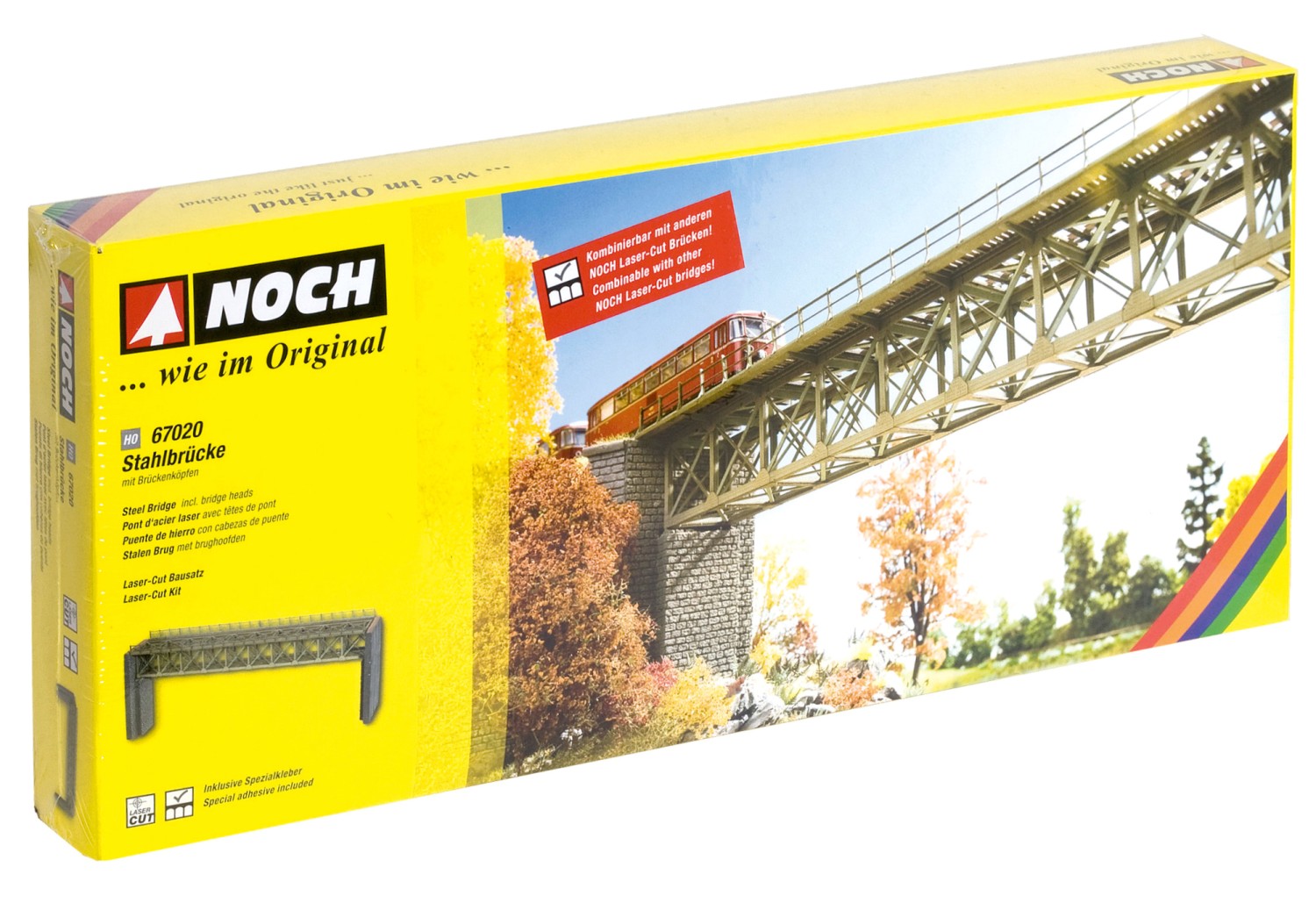 NOCH 67020 H0 Stahlbrücke, 37,2 cm lang 