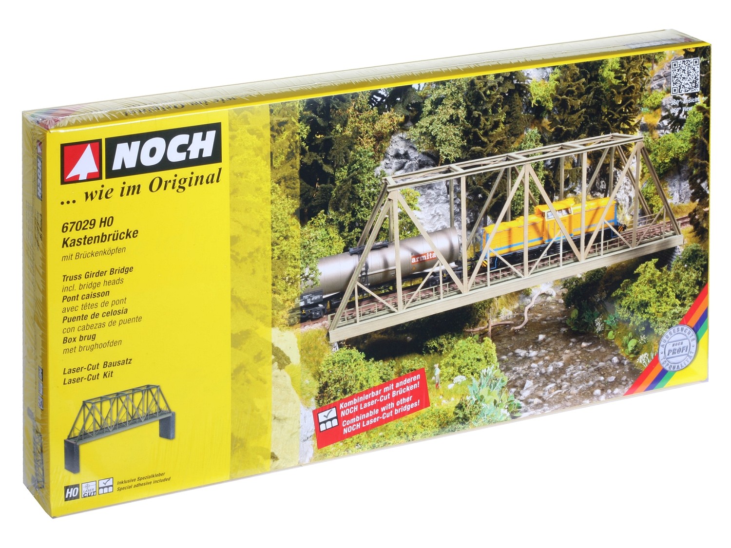 NOCH 67029 H0 Kastenbrücke, 36 cm lang 