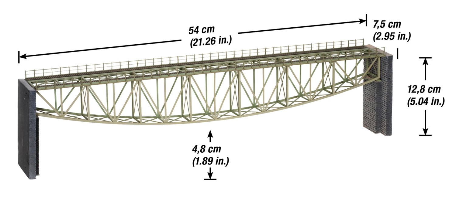 NOCH 67028 H0 Fischbauchbrücke, 54 cm lang 