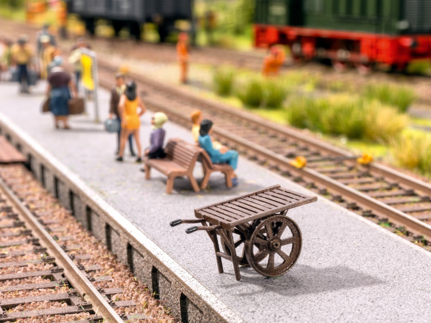 NOCH 13700 H0 Bahnsteigkarre 3D-minis 