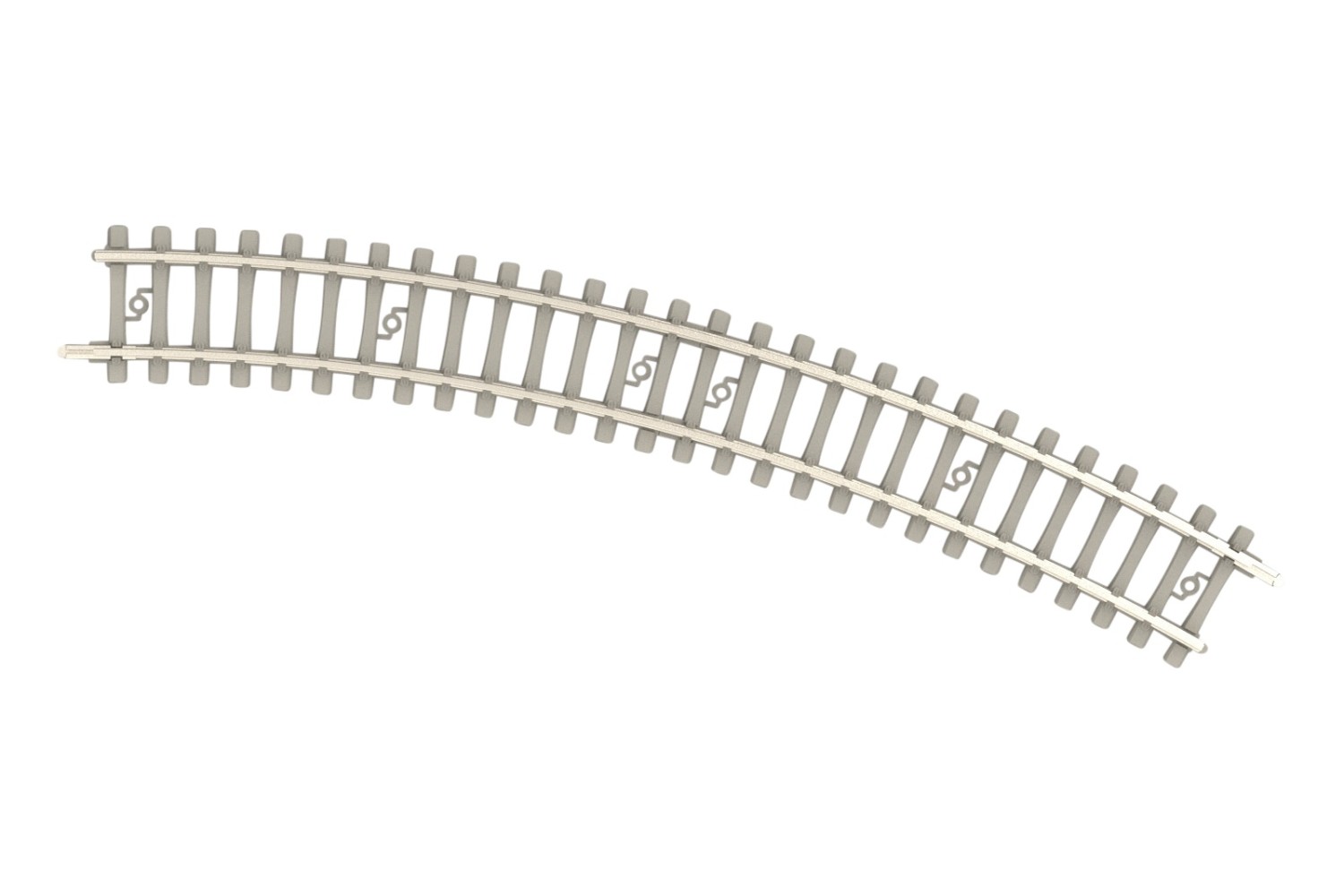 Minitrix 14522 N Gebogenes Gleis mit Betonschwellen R2, 30° 