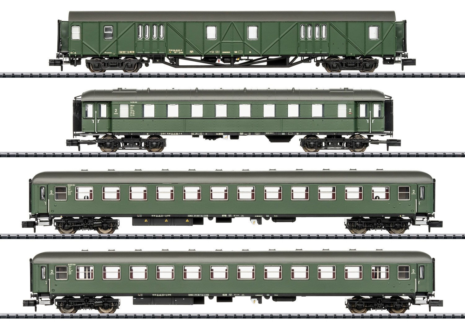 Minitrix 18714 N Schnellzugwagen BEM 4er-Set 