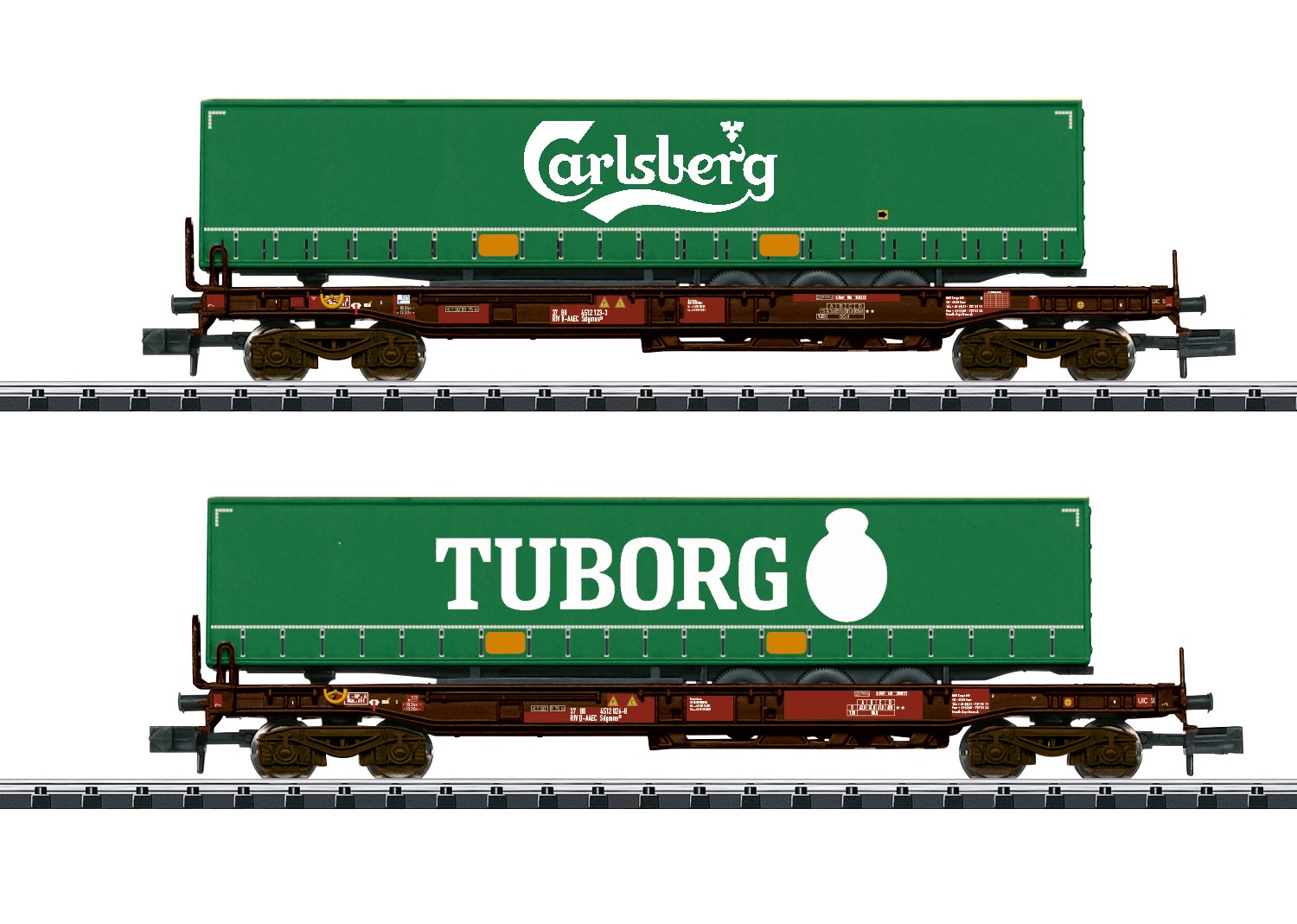 Minitrix 18718 N Taschenwagen Sdgmns 33, AAE 2er-Set 