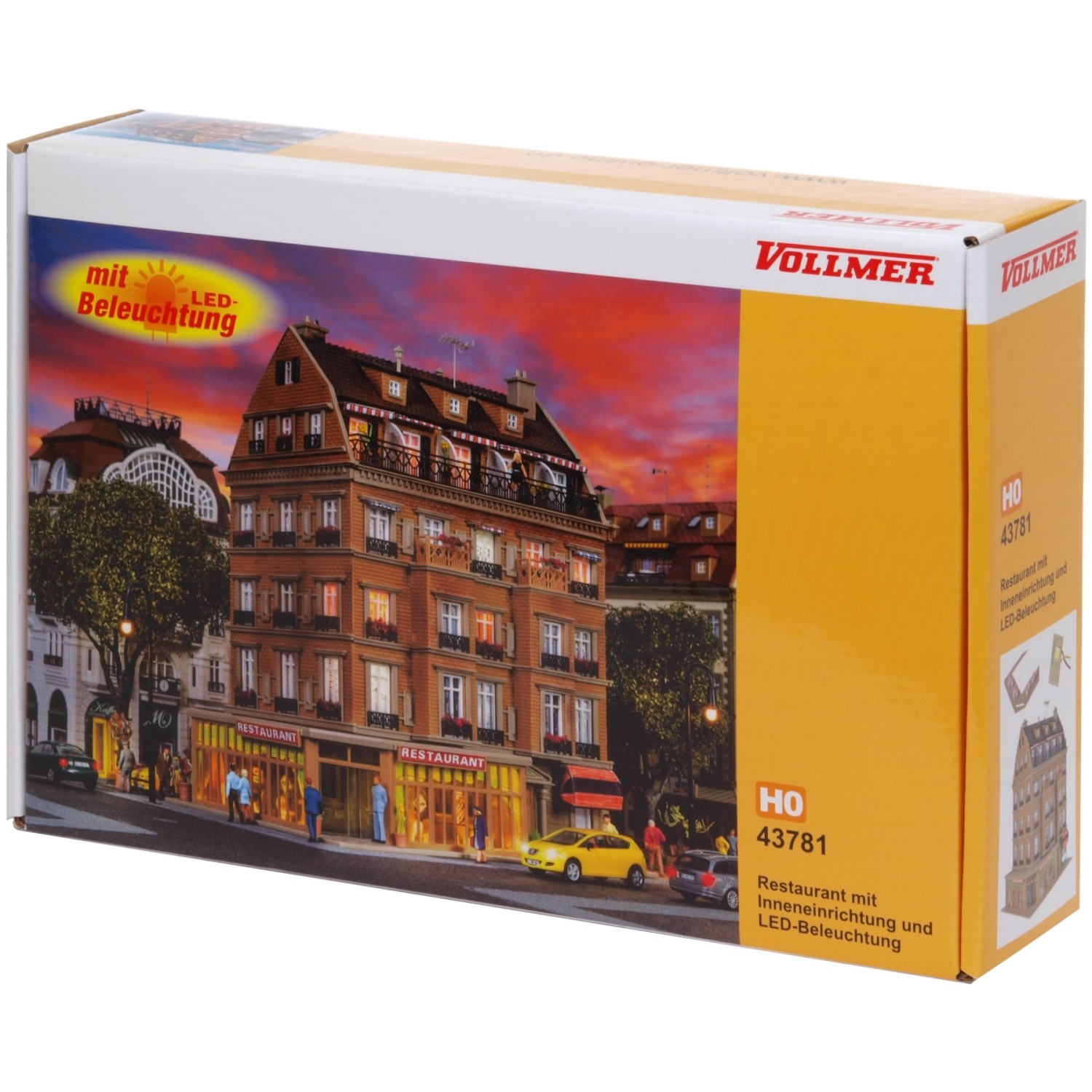 Vollmer 43781 H0 Restaurant inkl. LED-Beleuchtung 