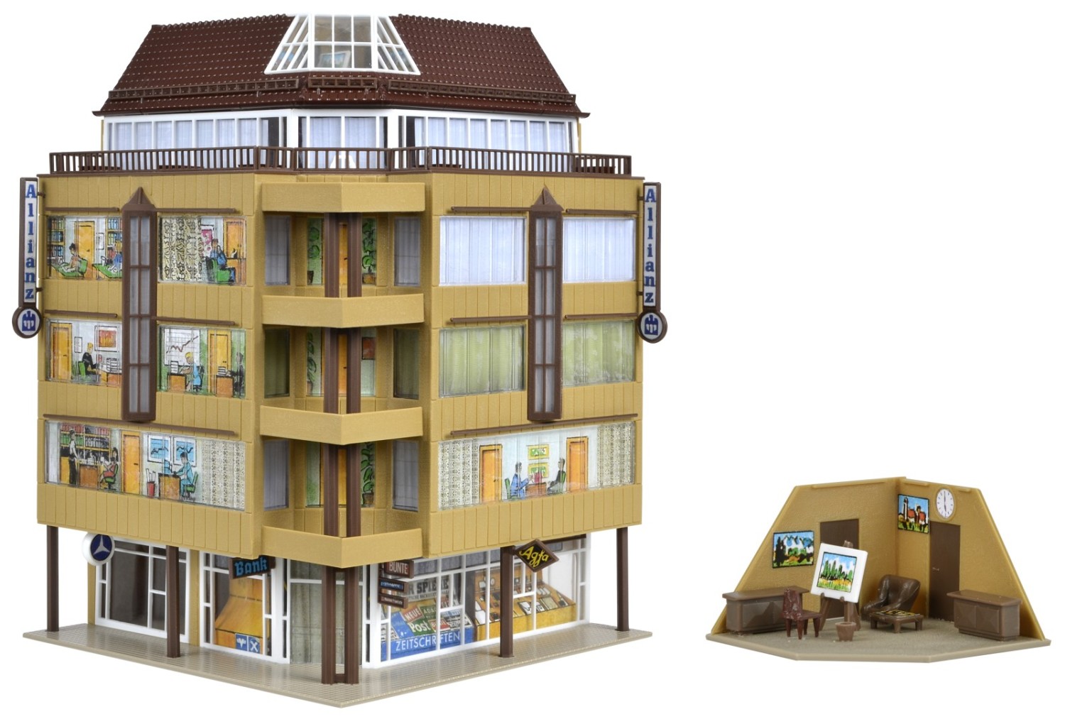 Vollmer 43800 H0 City-Eckhaus mit Dachatelier 