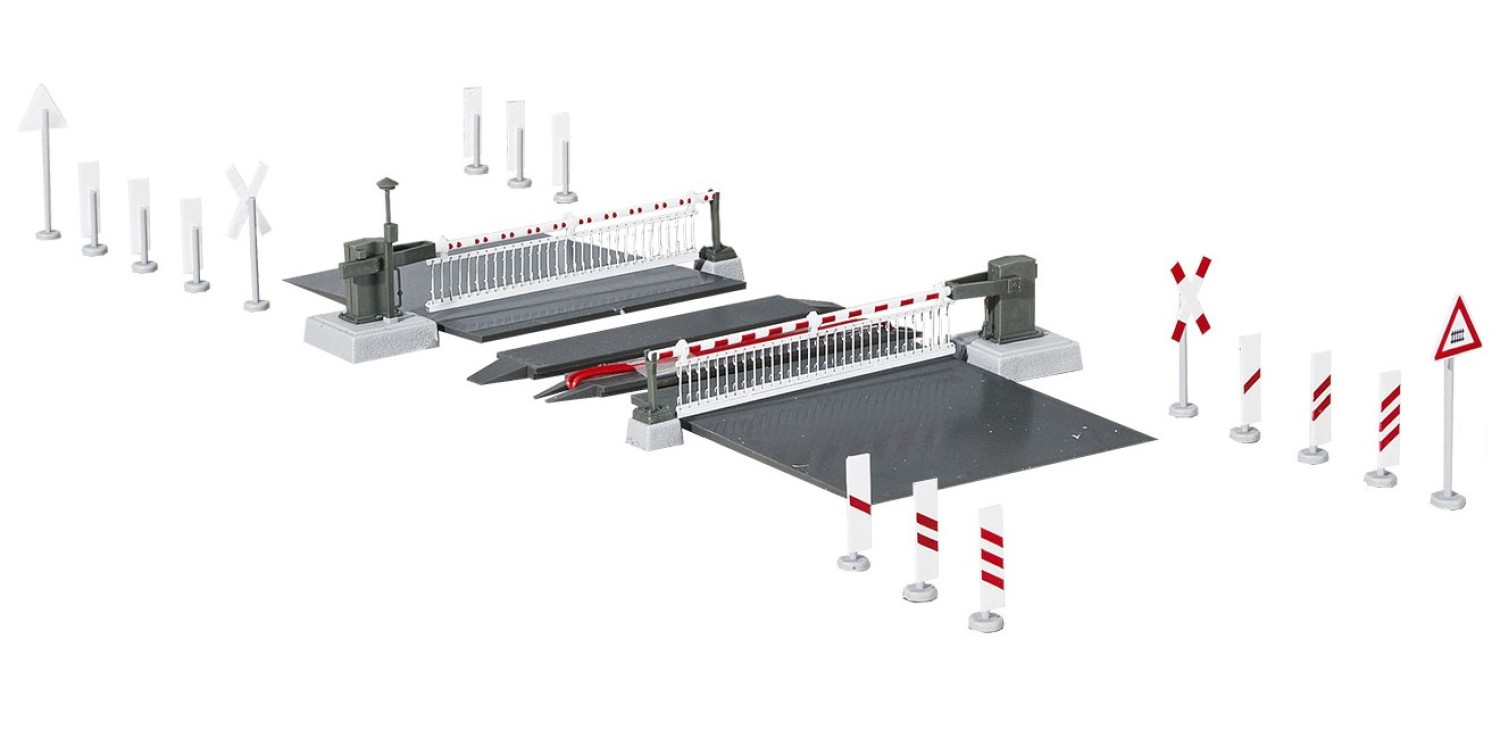 Viessmann 5104 H0 Bahnschranke mit Behang, vollautomatisch 
