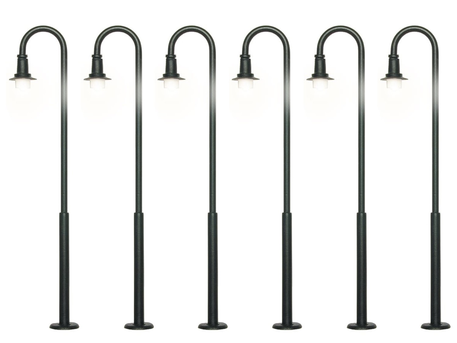 Viessmann 61406 H0 Bogenleuchte, LED warmweiß 6er-Set 