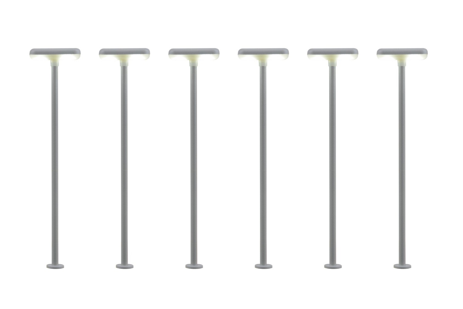Viessmann 63646 H0 Bahnsteigleuchte, 2 LEDs weiß (6 Stück) 