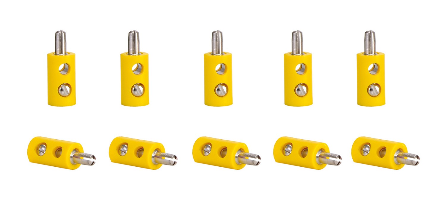 Viessmann 6870 Querlochstecker gelb (10 Stück) 