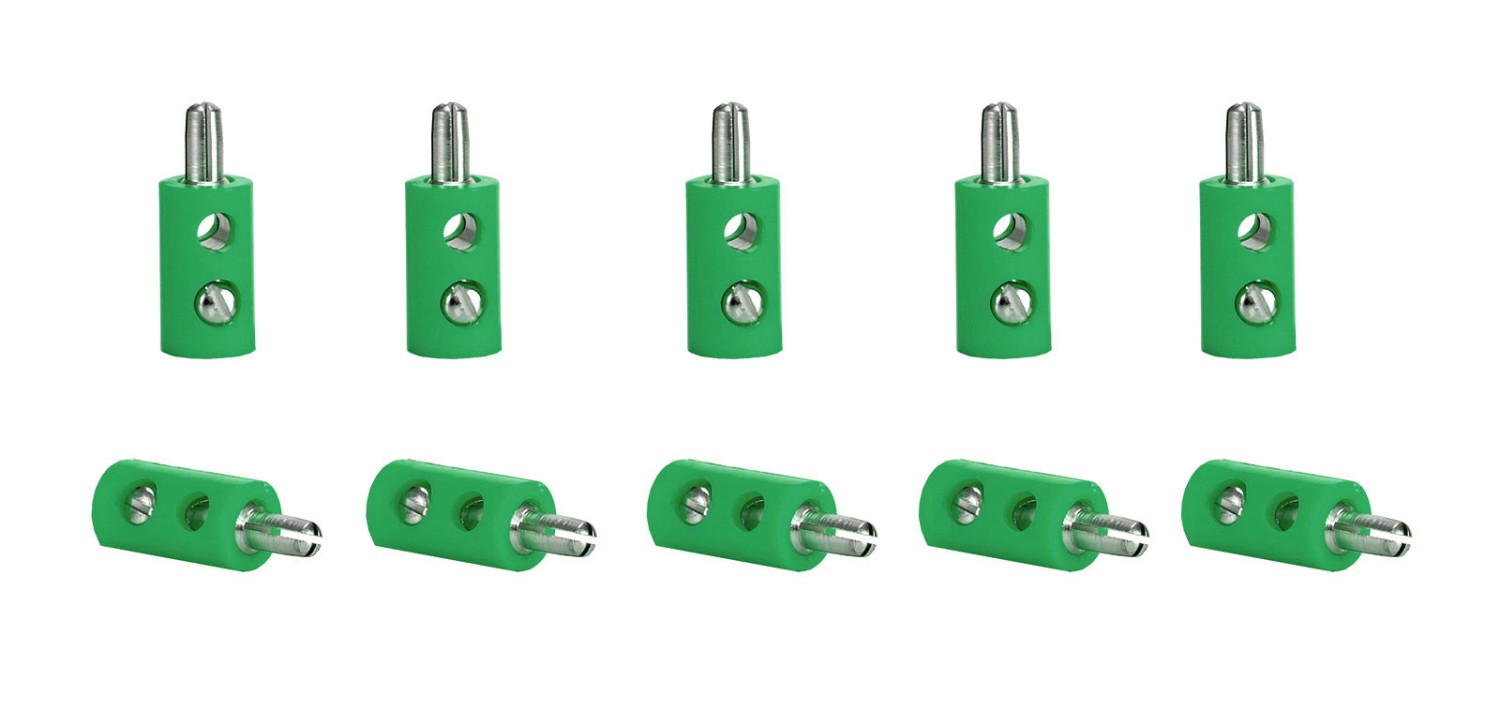 Viessmann 6872 Querlochstecker grün (10 Stück) 
