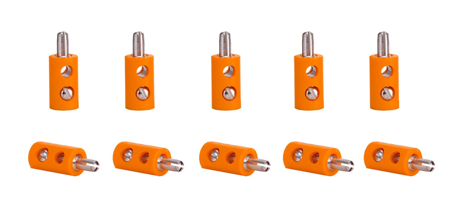 Viessmann 6875 Querlochstecker orange (10 Stück) 