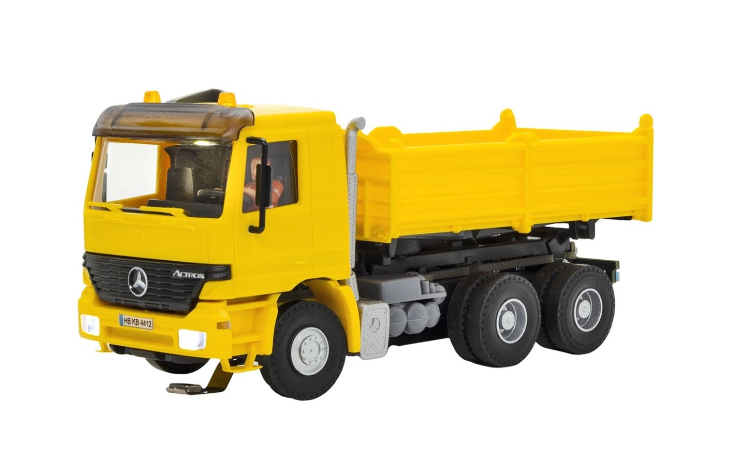 Viessmann 8015 H0 MB ACTROS 3-achs Muldenkipper mit Rundumleuchten, gelb, Basis, Funktionsmodell
