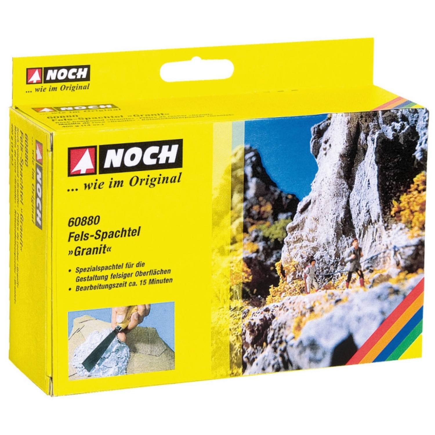 NOCH 60880 Fels-Spachtel „Granit“ grau, 400g 