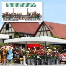 BUSCH 1072 H0 Marktstand Blumen 