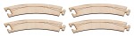 FALLER 161920 H0 Laser-Street Fahrbahnbogen 45° (4 Stück) 