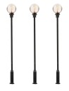 FALLER 180113 H0 LED-Parklaterne, Kugel-Aufsatzleuchte , warmweiß, 3 Stück
