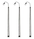 FALLER 180117 H0 LED-Gittermast-Bogenleuchte, warmweiß , 3 Stück