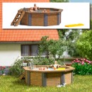 BUSCH 1832 H0 Gartenpool mit Familie 