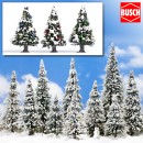 BUSCH 6464 H0/TT 3 Verschneite Weihnachtsbäume 