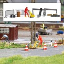 BUSCH 7801 H0 Asphaltsäge mit Bauarbeiter 