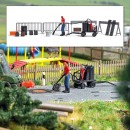 BUSCH 7802 H0 Teerkocher mit Bauarbeiter 
