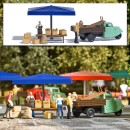 BUSCH 7914 H0 Marktstand Kartoffeln 