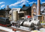 FALLER 120157 H0 Öllager mit Dieseltankstelle und Ölkran 