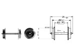 Fleischmann 6560 H0 Wechselstrom Radsatz Ø11mm 